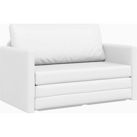 Sofa Bed White 124 x 71 x 78 cm Artificial Leather vidaXL (1/5)