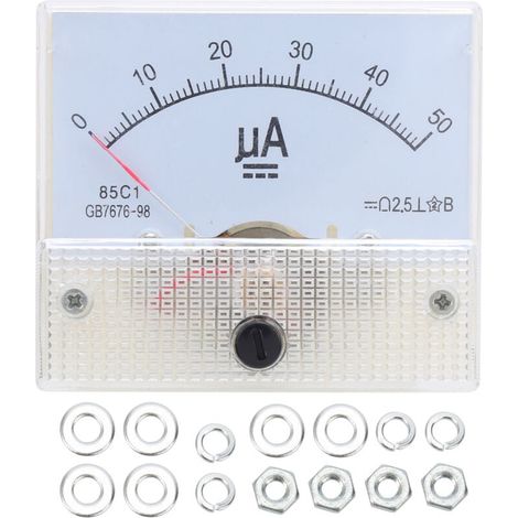 Amperometro analogico Ulisem 0-50µA Pannello di corrente 85C1 Precisione 2,5 per tester di misurazione del circuito automatico (1/4)