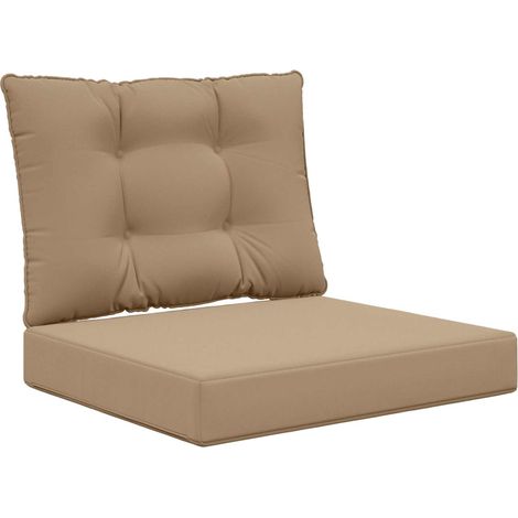 Maison Exclusive - Coussin de canapé d'extérieur 2 pcs Taupe Polyester