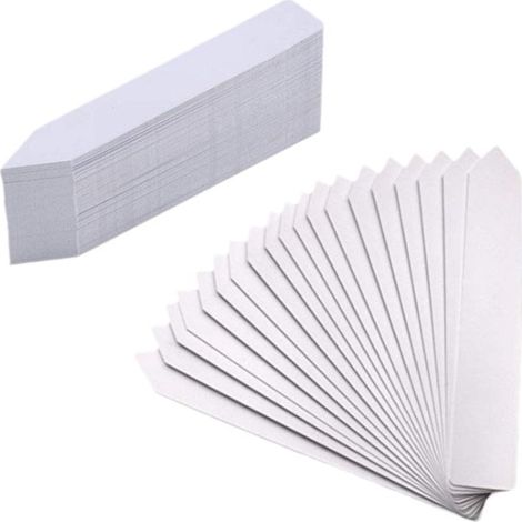 étiquette en plastique pour plantes 200 pièces, étiquette de jardin en plastique blanc 10x2cm (1/5)
