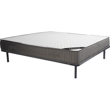 Set 160 x 200 cm telaio a doghe + materasso in schiuma con memory foam 11 zone spessore 22cm - DANEVO di YSMÉE (1/5)