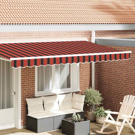 Repuesto de volantes para toldo Naranja / Negro / Amarillo 4 m