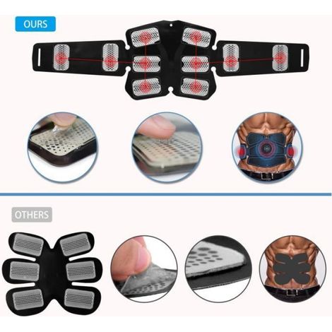 Appareil Abdominal, ABS Trainer EMS Smart Ceinture USB de Charger Electrostimulateur Musculaire Fitness Entraînement (1/4)