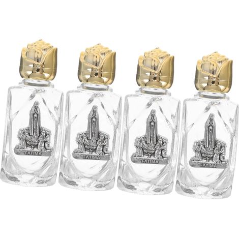 de 4 flacons en verre doré de 16 ml ornés d un élégant motif (1/5)