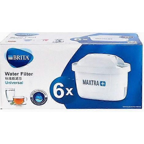 Lot de 6 cartouches filtrantes compatibles avec toutes les carafes filtrantes Brita - Purificateur d'eau Brita Maxtra - Gamme Excellence