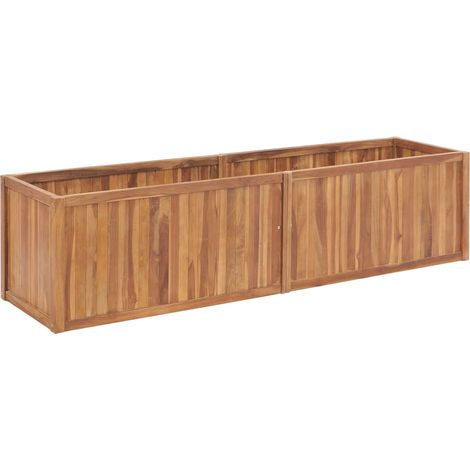 Garten-Hochbeet 200 x 50 x 50 cm Massivholz Teak
