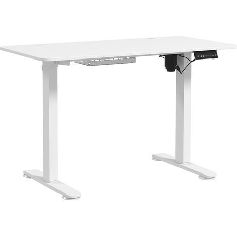 Stehschreibtisch, höhenverstellbar, 120x60x72-116cm, Weiß (1/5)