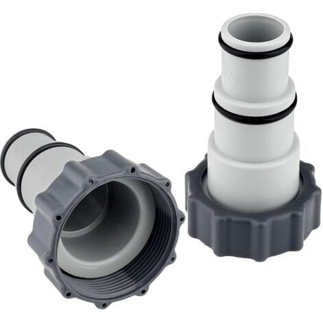 Schwimmbadschlauchadapter, 2 Stück Schlauchadapter Schwimmbadadapter A für 32-38 mm Schwimmbad für Pumpen Schwimmbadzubehör mit Gewinde, Dichtungsring