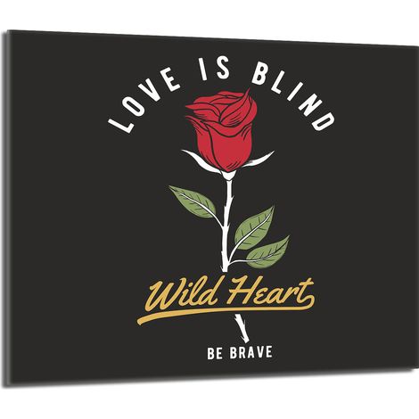 Glasschutzplatte für den Herd 60x52 Rose