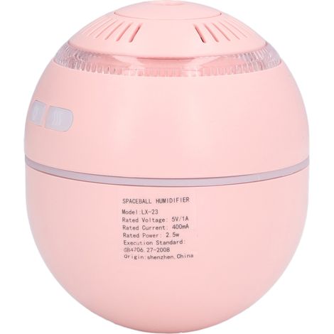 Mini-Luftbefeuchter mit Akku, oszillierend mit RGB-Beleuchtung, tragbar zur Luftbefeuchtung, rosa (1/5)