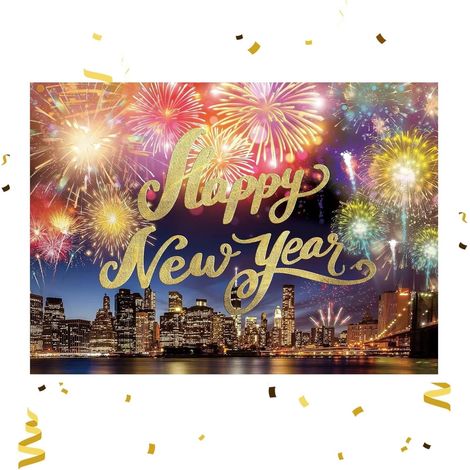 Happy Year Partyschild 208 x 150 cm Neujahrsdekoration