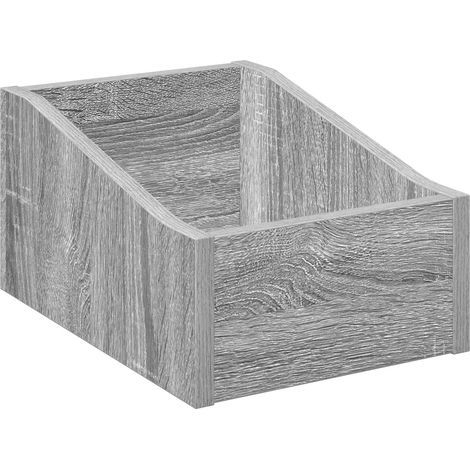 Caja de discos LP Sonoma gris 23 x 33 x 16 cm vidaXL (1/5)