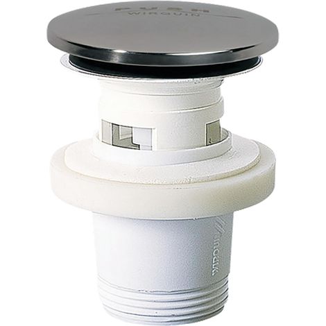 Wirquin – Bonde de lavabo Quick-clac – Clapet amovible – Résiste à 50 000 cycles – Évacuation sans trop-plein – Blanc