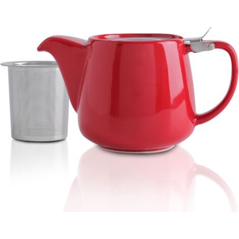 1 Théière, Porcelaine, Infuseur amovible, Acier inoxydable, 550 ml, Céramique, Pour thé en vrac (1/5)