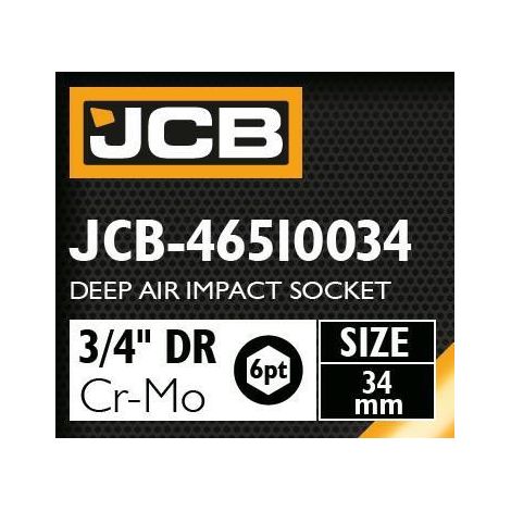 Adaptador de impacto profundo 3/4" 34mm (hexagonal de 6 caras)