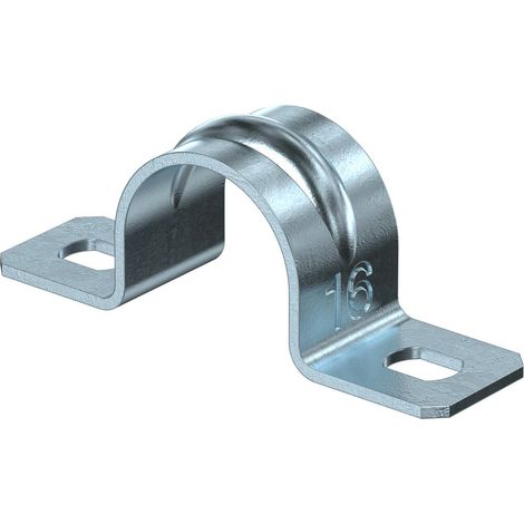 OBO Bettermann Abrazadera de fijación de dos orejas 16mm acero galvanizado, 1018167
