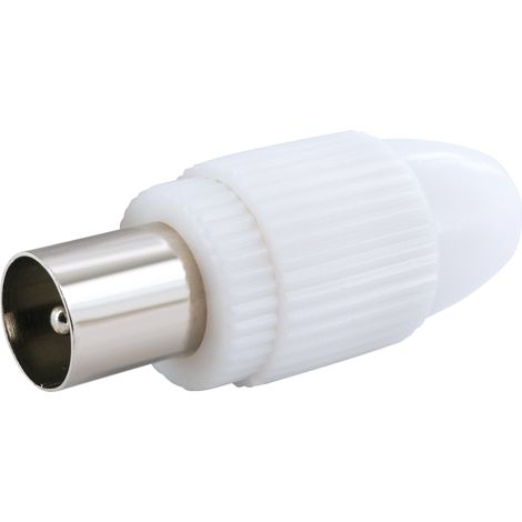 Schwaiger Koaxial Stecker KST11 532 weiß, 1 Stk. F-Stecker (1/2)