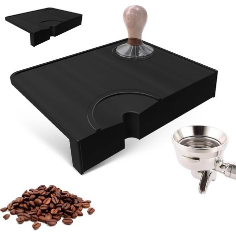 Silikon-Kaffeetampermatte mit Kantenschutz, Barista-Matte mit Kerbe, Siebträgerzubehör für die Espressozubereitung