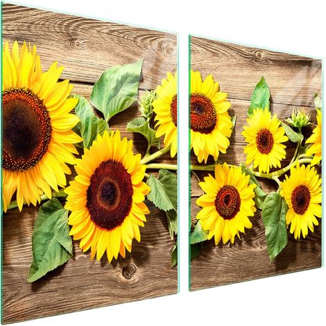 Glasschutzplatte für den Herd 2x45x52 Flower (1/5)