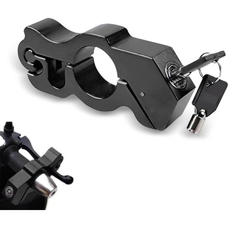 Lucchetto per moto - 13,5 x 4,5 cm - Lucchetto antifurto robusto - Adatto per e-bike, ciclomotori, scooter, ATV - Accessori per moto - Nero