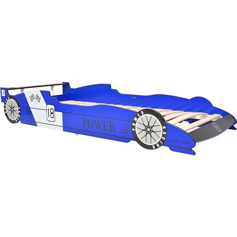 Lit voiture de course pour enfants 90 x 200 cm Bleu (1/5)