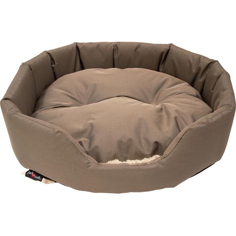 Panier Ergonomique pour Chien et Chat, Rembourrage Confortable, Design Moderne, Facile à Nettoyer, Taille L, Couleur Brun Chic, pour Toutes Races