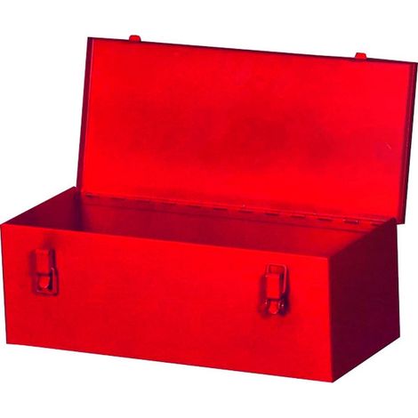 Boîte à outils métallique vide avec porte cadenas - 430X160X130 mm - SORI