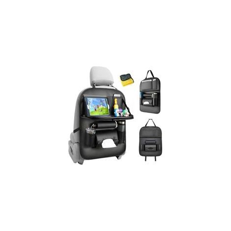 Organisateur de Voiture Kick Mats, HE-TOP 1Pc Organiseur de siège arrière avec Table et Protection de Dossier pour siège de Voiture pour Enfant avec Compartiment pour iPad/Tablette (1/5)