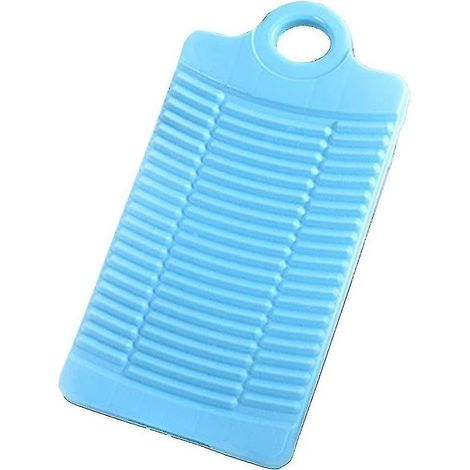 Mini planche à laver portable en plastique antidérapant pour le nettoyage du linge (bleu) 1 pièce (1/5)
