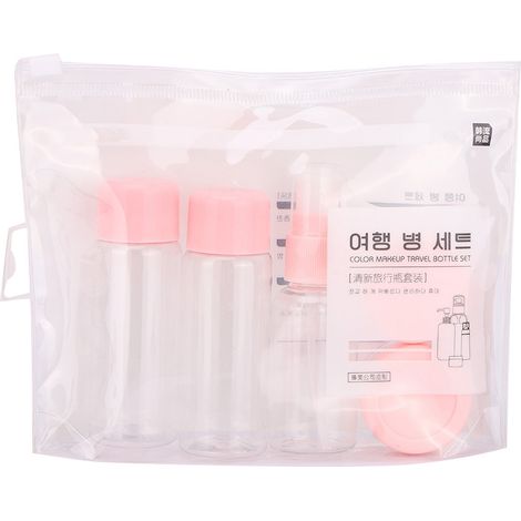 6pcs Flacon brume visage transparent vide lotion contenant voyage kit rechargeable (1/5)