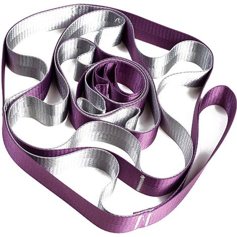 Bande élastique multi-boucles non élastique pour étirements, Pilates, danse, ischio-jambiers, musculation. (1/5)