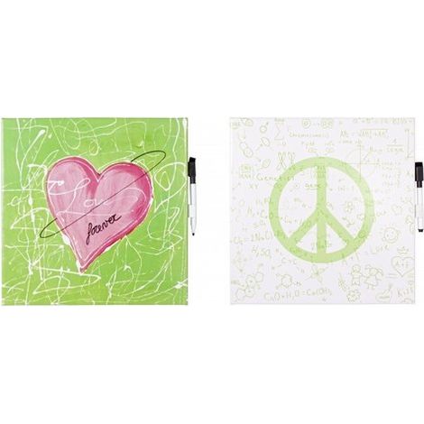 Lavagnetta de tela Peace con marcador 30x30 cm assortida