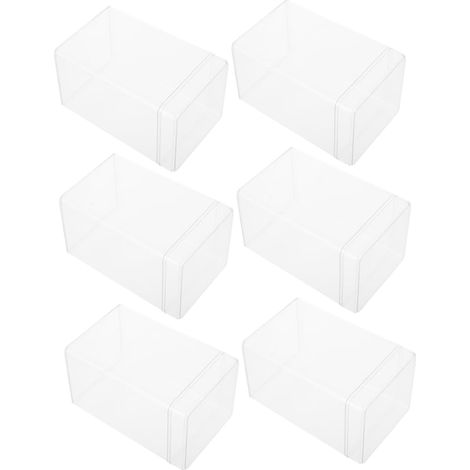 6 Pièces Boîte De Rangement Vitrine Transparente Objets De Collection Boîtes D'Affichage Vitrine e Acrylique Mallette De Rangement Clair Acrylique e Boîte (1/5)