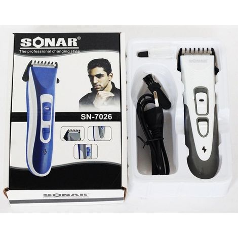 Trade Shop - Sn-7026 Recargable Sonar Sn-7026 Cortapelos Barba Bigote Patillas -