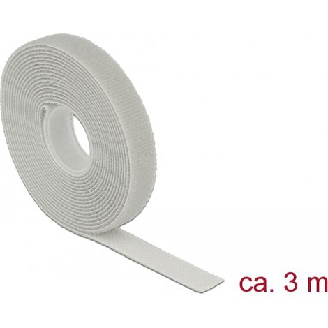 Delock Sujeciones de velcro en rollo de 3 m LA x 13 mm AN gris