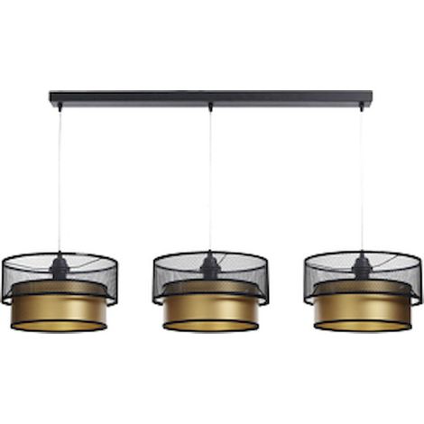 Suspension élégante noire effet doré intérieur design contemporain - Noir profond avec intérieur doré (1/5)