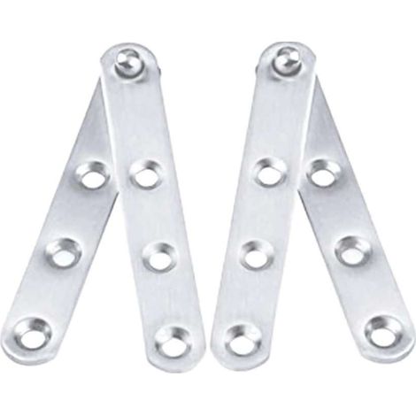 Cyclingcolors – Charnière pivotante pour meuble – Pose invisible 180° – Longueur 100mm – Acier zingué – Charge 20kg – À visser – Pour armoire et placard (1/2)