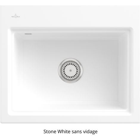 Evier VILLEROY ET BOCH Subway Style 60 S Stone CeramicPlus finition aluminum brossé