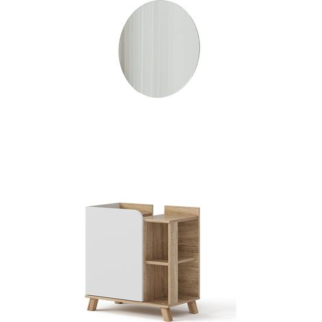Badmöbel-Set Karen, Sonoma/Weiß, 2 Teile, Vicco