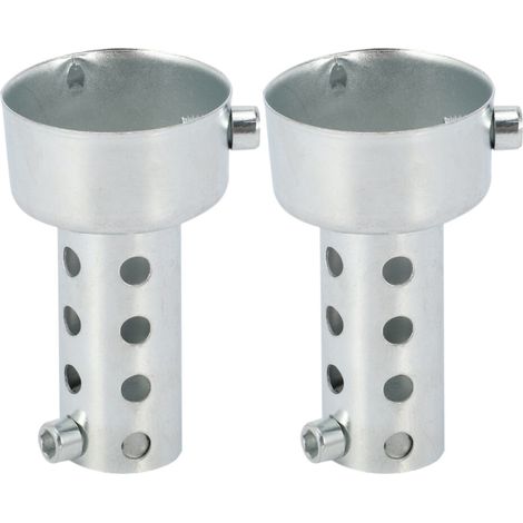 Passend für zwei silberne Motorradauspuffschalldämpfer mit DB-Killer-Einsätzen, 45 mm x 80 mm