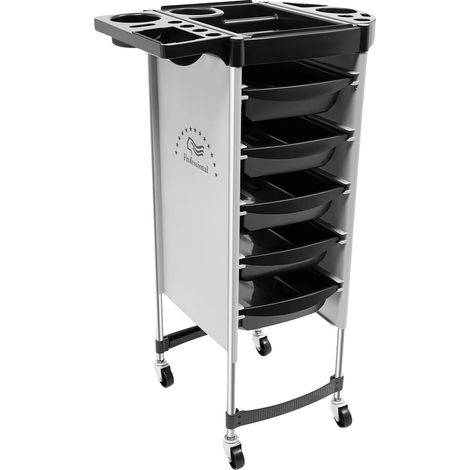Chariot de Salon, 6 Niveaux, Design Moderne, BLANC (1/2)