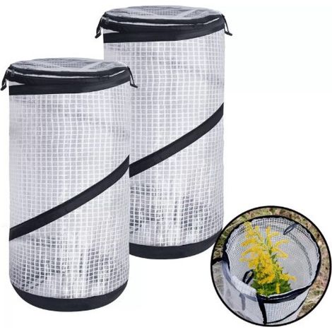 Juego de 2 mini invernaderos desplegables – Protección para plantas de PVC de despliegue instantáneo con cremallera – Cubierta portátil para invernadero (1/5)