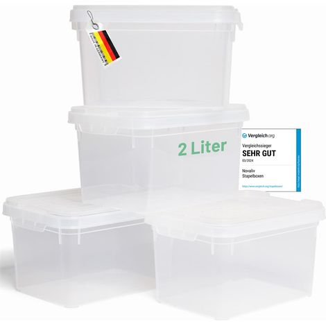 4x Novaliv Aufbewahrungsbox 4x Aufbewahrungsbox, 4x Deckel (1/5)