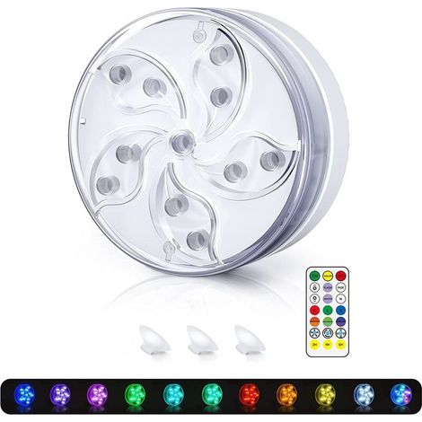 Green Mobility-jardin piscine Eclairage Piscine LED, Lumière LED submersible Étanche IP68, 11 Couleurs Sous-Marines Lumiere Piscine avec Télécommande , Utilisé pour LED Piscine Aquarium Baignoire Vase (1/5)