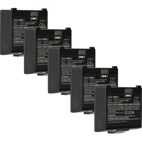 vhbw 5x batería reemplaza Epson P-C32C831093 para impresora, copiadora, escáner, impresora etiquetas (1150 mAh, 7,4 V, Li-Ion)