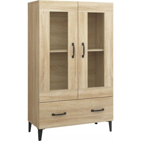 Credenza cassettiera mobile contenitore organizer cucina soggiorno salotto alto sonoma 70 x 31 x 115 cm legno ingegnerizzato marrone 020034198
