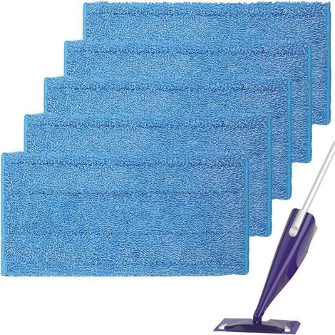 5 Pcs Remplacement Lingettes Reutilisable pour Swiffer WetJet Spray Balais Lavables en Microfibre, Bonnettes Remplacement pour-Ywey (1/4)