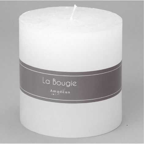 Amadeus - Bougie gros cylindre blanc (lot de 6)