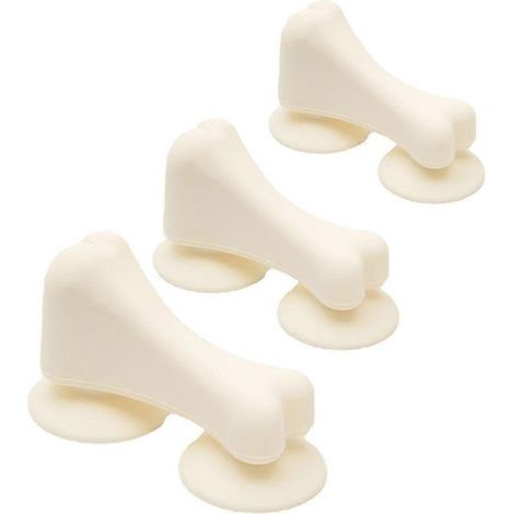 Lot de 3 inserts en silicone pour gamelles de chien - Design en forme d'os - Permet de ralentir la prise alimentaire - Accessoires pour gamelles de chien faciles à nettoyer (1/5)