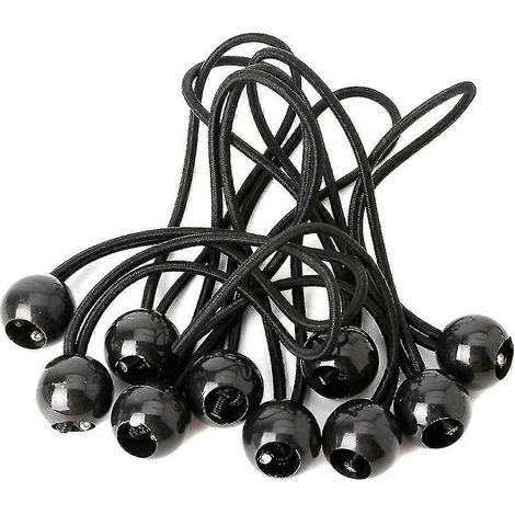 50 sangles élastiques à boule pour tente, trampoline et bagages. (1/4)